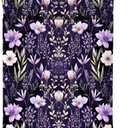 4 x Book Lovers Book Sleeve, Book Accessories Bookish Gifts Book Gifts Friendship Christmas Birthday Gifts for Women Floral Lovers Teacher Mom, Aesthetic Book Pouch Book Protector, Purple Flowers