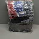 Liitrsh 120 Pcs Homeless Care Package Supplies Bulk Winter Beanie Hat Gloves Socks Scarves Polyester Drawstring Bags for Men (Black, Gray, Red, Blue)