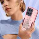 for Moto G Power 2025 Case - for Motorola Moto G Play 2025 Case Women Cute Girls Girly Aesthetic Unique Design Flowers Castle Heavy Duty Protective Shockproof Military Grade Phone Cover