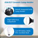 Swing Arm Desk Lamp for Home Office 360Adjustable,Tall Metal Clamp on lamp with Bulb,Eye-Caring Clip on Desk Light for Computer Work Study Reading and Drafting