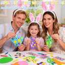 462 Piece Kids Easter Crafts Foam Decoration Kit DIY Bunny Egg Chick Carrot Shapes Easter Stickers for Home Decor Gift Tags Party Activities