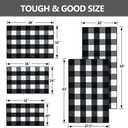 Buffalo Plaid Outdoor Rug, 20"x32" Checkered Front Door Mat, Non Slip Absorbent Entryway Rug Doormat, Washable Rugs for Layered Door Mats Porch/Front Porch/Farmhouse Black and White for Indoor/Outdoor