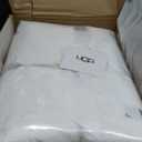 UGG Euphoria Faux Fur Throw Blanket, Warm Fluffy for Couch or Bed, Luxury Bedroom Decor, Blankets, Machine Washable, 50-inch x 70-inch, White Snow