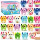 24pcs Axolotl Slow Squishy Toy,Axolotl Stress Relief Fidget Toy,Slow Rising Squishy Stress Fidget Toys,Axolotl Squishies Party Favors for Kids