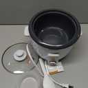 AROMA Rice Cooker, 3-Cup (Uncooked) / 6-Cup (Cooked), Small Rice Cooker, Oatmeal Cooker, Soup Maker, Auto Keep Warm, 1.5 Qt, White, ARC-363NG