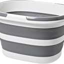 Large Collapsible 4.2 Gallon (16L) for House Cleaning, Camping, and More - Space Saving, Multiuse Water for Cleaning Mop - Lightweight and Portable (Grey-1)