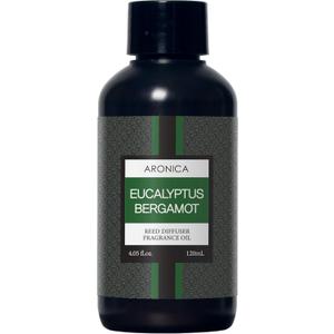 Aronica Reed Diffuser Refill 120ml_Eucalyptus & Bergamot Scent, Home Fragrance Replacement Scent Oil, Non-Toxin Natural Fragrance for Oriental Incense Sticks