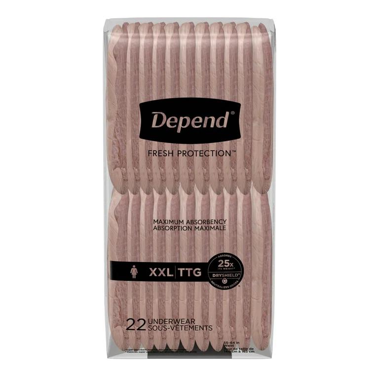 Depend XXL TTG 10 Underwear  Set Of 4