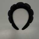 Ayesha Spa Headband for Women Sponge Headband for Washing Face Clouds Soft Hairband Makeup Headbands for Women Girls Shower Makeup Skincare (Black)