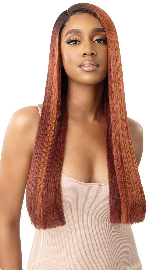 Outre Color Bomb Synthetic HD Lace Front Wig - INANNA, Long Straight Hair Wigs with High Heat Resistant Wigs (DRSDSIECP)