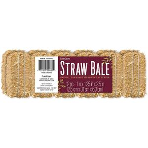 FloraCraft 12 Piece Decorative Straw Bale 1 Inch x 1.25 Inch x 2.5 Inch Natural