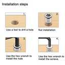 Threaded Inserts for Wood, Screw in Nut Fastener Connector, Steel Hex Drive Nut Inserts for Home Office Furniture (Silver, 1/4"-20 x25mm-100pcs)