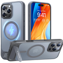 TORRAS for iPhone 16 Pro Max Case Translucent Natural Titanium Gray | Strong Magnetic & Seamless Stand, Fit for MagSafe, MilitaryGrade Drop Protection, Sturdy Adjustable Kickstand, Slim Matte Finish