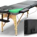 Luxton Home Premium Foam Massage Table Portable Foldable Massage Bed Height Adjustable, 72 Inches Long 27 Inches Wide Home Salon Spa Bed Tattoo Table with Accessories & Carrying Case, Easy Set Up