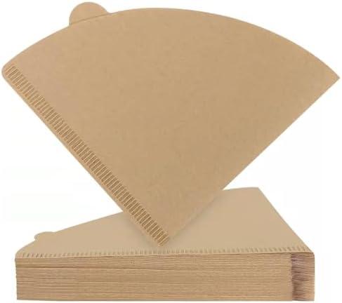 Coffee Filters,200 Count Disposable Coffee Paper Filters, Size 04 Unbleached Cone Filters 2-4 Cup, Filters For Pour Over and Drip Coffee Maker (200, V02)