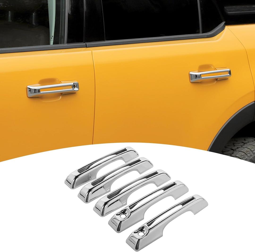 for Bronco Sport Door Handle Cover Chrome for Ford Bronco Sport 2021-2024 Chrome Exterior Accessories 5pcs