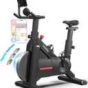 YESOUL Self-Powered-Fan Exercise Bike with Dynamic LED Light Effects, 300 LBS Magnetic Resistance Indoor Stationary Cycling Workout Bike for Home Pro Livestreaming Classes, Smart Exclusive App