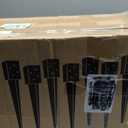 LADECH 4x4 Fence Post Anchor Ground Spike 36 Length Metal Black Powder Coated Mailbox Post Anchors Fit 3.5x3.5 Lumber (8, Black)