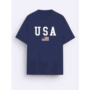 USA T Shirt Women Men Kids Patriotic American Flag July 4th T-Shirt, Size: L