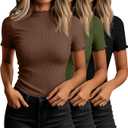 Huukeay 3 Pack T Shirts Tops, Slim Fit, XXL