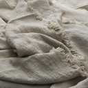 100% Pure Linen Blanket,100% Natural Flax Linen Throw Blanket, 79" L 100% French Flax Fabric,Soft,Breathable and Skin-Friendly Bed Blanket