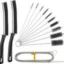Crevice & Tube Brush Set:13-Pack Flexible Nylon Brushes for Kitchen Sink, Bathroom Tile, Car Detailing,Fridge, Lab - Women's Cleaning Kit