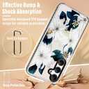 Cute Case for Samsung Galaxy A16 5G - for Women Girls Kawaii Funny Design Fun Aesthetic Blue Flower Fashion Girly for Teens Pattern TPU Bumper Phone Covers