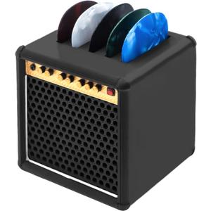 KCMOSGI Guitar Picks Holder Box, Amp Pick Holder with 5 Guitar Picks, Guitar Pick Box for Guitar, Bass, Ukulele