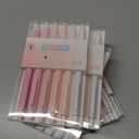 5 x Aesthetic Ballpoint Pens - Macaron Pink Pastel Roller Ball Pens, 0.5mm Retractable Gel Ink Pens | Black Ink | Cute Ball Point Pen - Pack of 6