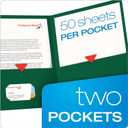 Oxford Two Pocket Folders, Textured Paper, Hunter Green, For School, Home, and Office, Letter Size, 25 Per Box (57556EE)
