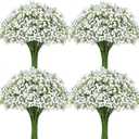Waipfaru 30 Pcs Babys Breath Artificial Flowers, Baby Breath Flowers Artificial Bulk, Real Touch White Fake Flowers, Faux Babies Breath Gypsophila for Wedding Home Decor Floral Arrangement