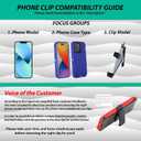 WallSkiN 2 Pack Replacement Belt Clip Holster for Apple iPhone 11 Pro Max OtterBox Defender Series Case | Clip for Belt Holder (Case Not Included) (Black)