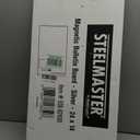 MMF Industries STEELMASTER Magnetic Bulletin Board - 24 x 14 Inches - Silver - Includes 6 Magnets, 4 x 6 Dry Erase Board & Dry Erase Marker - Scratch Resistant Finish - Horizontal & Vertical Display