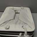 Bidtakay Baskets Fabric Storage Bins for Shelves [3-Pack] Decorative Storage Baskets for Organizing 15 X 11 X 9.5 inches Nursery Closet Foldable Toy Storage Closet Organizer Brown (White&Earthy Brown)