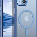 BENTOBEN Magnetic for iPhone 13 Case & iPhone 14 Case [Compatible with Magsafe] Translucent Matte Phone Case iPhone 13/14 Slim Shockproof Women Men Protective Cover for iPhone 13/14 6.1", Blue