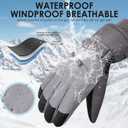 Winter Ski Gloves for Men & Women - Waterproof Thermal Windproof with Touchscreen,Non-Slip Grip for Outdoor Skiing Hiking Snowboard