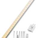 ASOKO LED Under Cabinet Lighting,3 Color Changing(2700K, 4000K,6000K), 14.5in USB Plug-in Under Desk Light, Dimmable LED Grow Light for Home Kitchen,Cabinet,Pantry