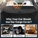 Powerty Cargo Cover for Tesla Model Y Juniper 2025 2026(Just for 5-Seaters), Trunk Cover Retractable Trunk Shielding Shade Privacy Luggage Screen for Model Y Juniper Accessories