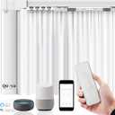 Quoya QL600 Smart Electric Curtain Track, Motorized Motor, Adjustable Track Length, Compatible with Alexa, Google, Siri, Apple Watch (QL600, up to 196 inches (5m))
