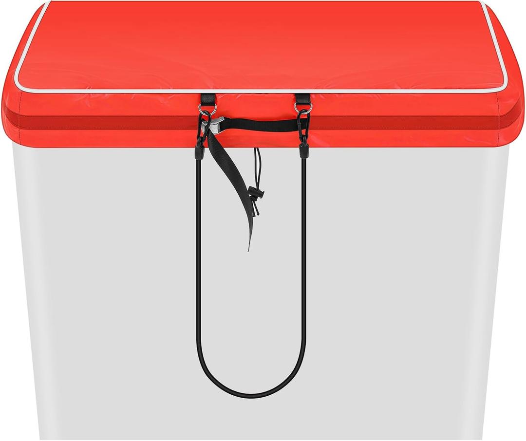 SATINIOR Truck Cover 28 x 34 in Fits 1 Man Vinyl Cover with Elasticated Cord Buckle Bungee Strap Waterproof Tear-Resistant Arborist Debris Protection Truck Accessories, Orange