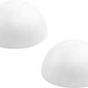 Crafjie 2PCS 6 Inchs White Foam Balls Half Round Polystyrene Half Foam Balls Craft Supplies Hemispherical Christmas Craft Ballfor DIY Home Craft Project and Art Decoration