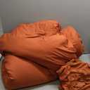 ALAOOKKA Terracotta Tufted Comforter Set King Size 7 Piece Bed in a Bag,Shabby Chic Boho Comforter and Sheet Set,All Season Soft Microfiber Complete Bedding Set(Terracotta,102"x90")