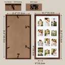 12 Opening 4x6 Collage Picture Frames Set of 2, Rustic Brown Multiple Frames for Displaying 6x4 Photos with Mat, 16X28 -2 Pack