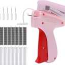 Tagging Gun for Clothing, Tag Gun Kit for Clothes, Quick Clothing Fixer, Mini Quick Sewing Gun with Storage Box, Micro Garment Tag Gun for Clothes with 5 Needles 1200 Pcs Fasteners Pink