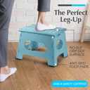 Handy Laundry Folding Lightweight Step Stool - Sturdy Enough to Support Adults and Safe Enough for Kids - Opens Easy with One Flip - Great for Kitchen, Bathroom or Bedroom (Teal - 9 Inch)