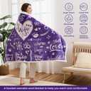 Best Wife Ever Wearable Blanket Hoodie, Valentines Day Gifts for Her Wife Women From Husband, Mothers Day Birthday Anniversary Day Gift Ideas, Throw Blanket for Women Shawl Wraps Poncho Robe, Violet