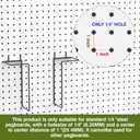 6 Pair Expandable Literature Display Shelf for Pegboard, Metal Wire Peg Board Magazine Holder, Pegboard Shelves Accessory for Trade Shows, Exhibitions, Offices, and Retail Stores, Black