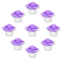 12 Pack LED Tea Lights Candles with Artificial Rose Petals, Romantic Flameless Battery Operated Candles for Valentines Wedding Proposals Christmas Decor (Purple)