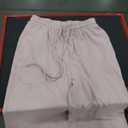 Women's Lightweight Linen-Blend Wide-Leg Drawstring Lounge Pants, Pastel Pink, Size Small