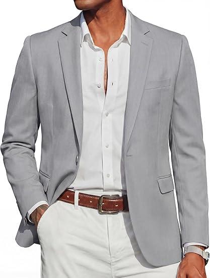 COOFANDY Mens Casual Blazer Slim Fit Sport Coats One Button Stylish Business Suit Jacket, Large